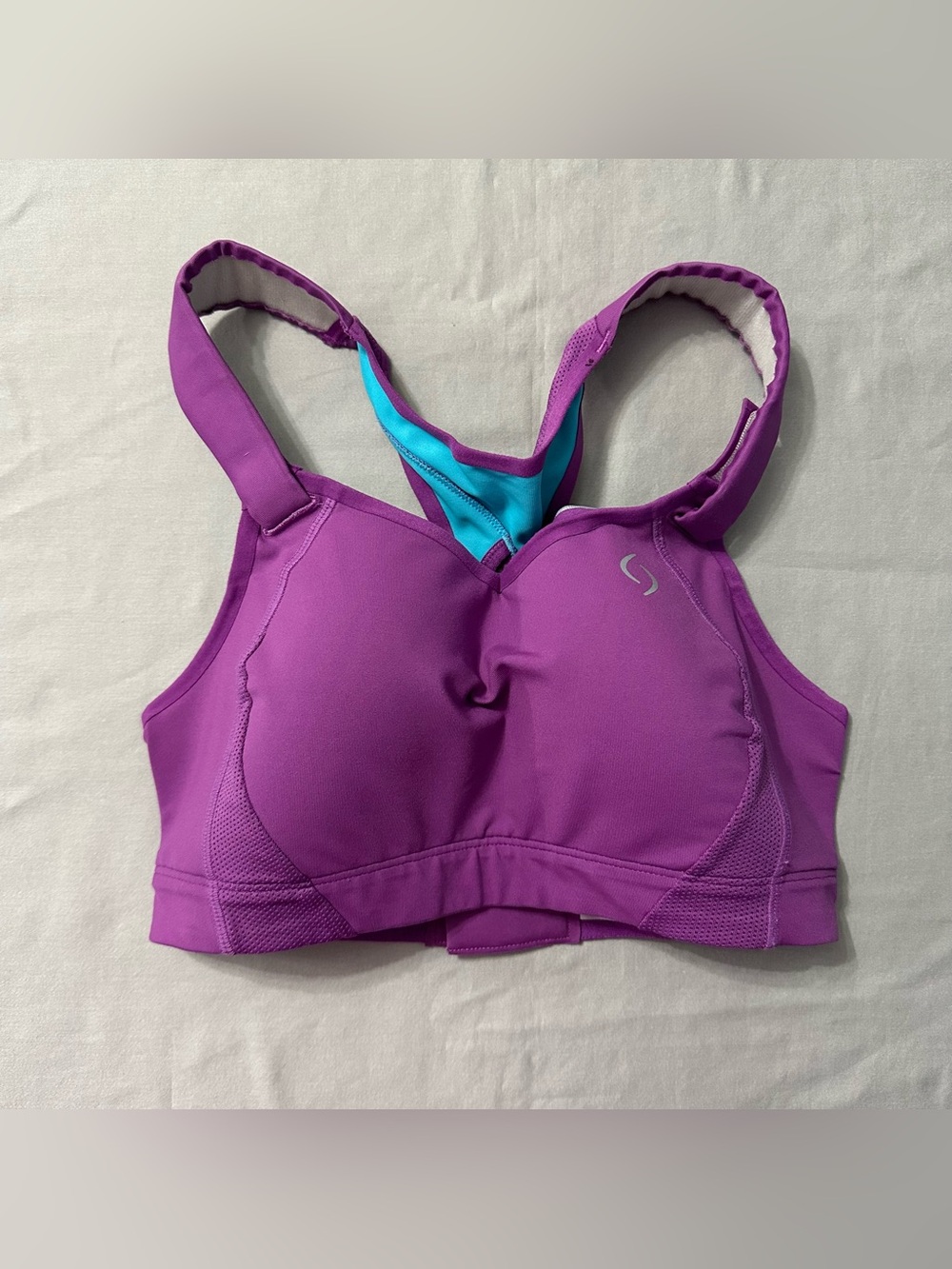 Moving Comfort Juno High Impact Sports Bra 32D Purple Teal